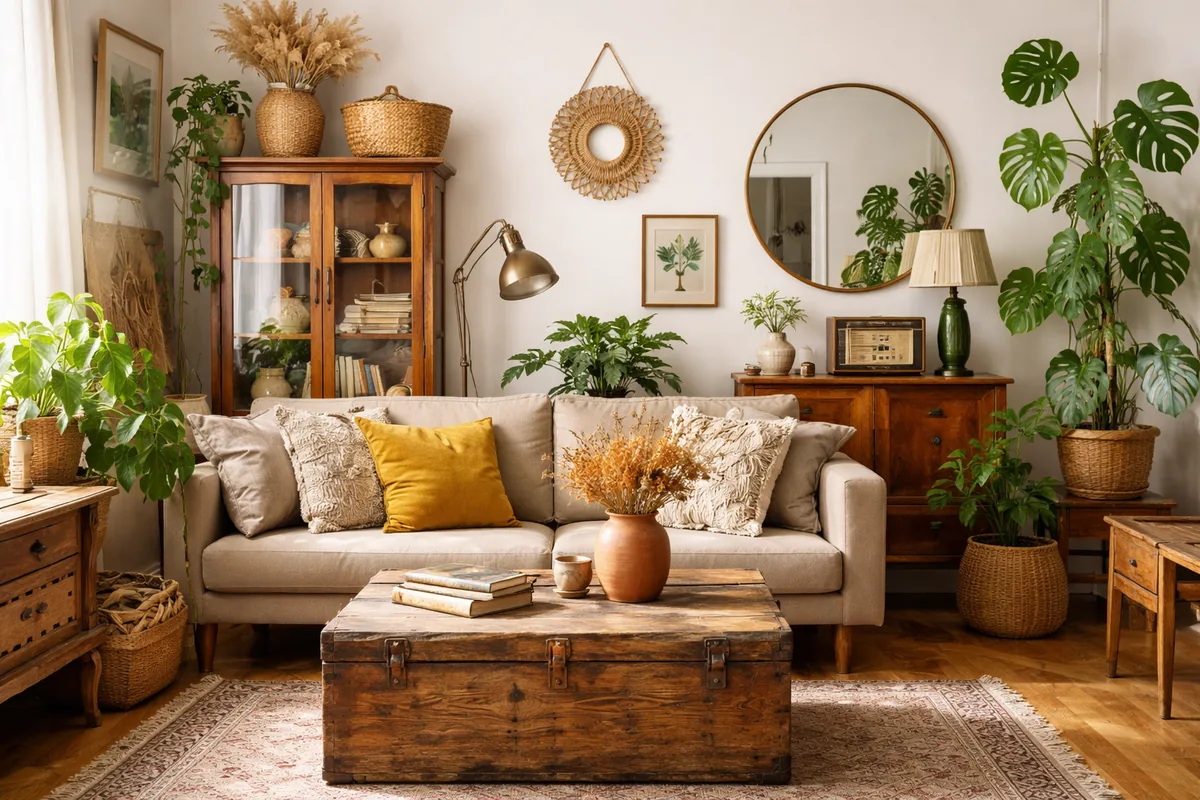 Comment décorer un intérieur avec des objets récupérés et vintage