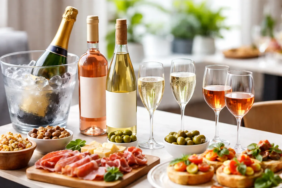 Comment calculer les quantités de vin et champagne pour un apéritif avec les gestes de table appropriés